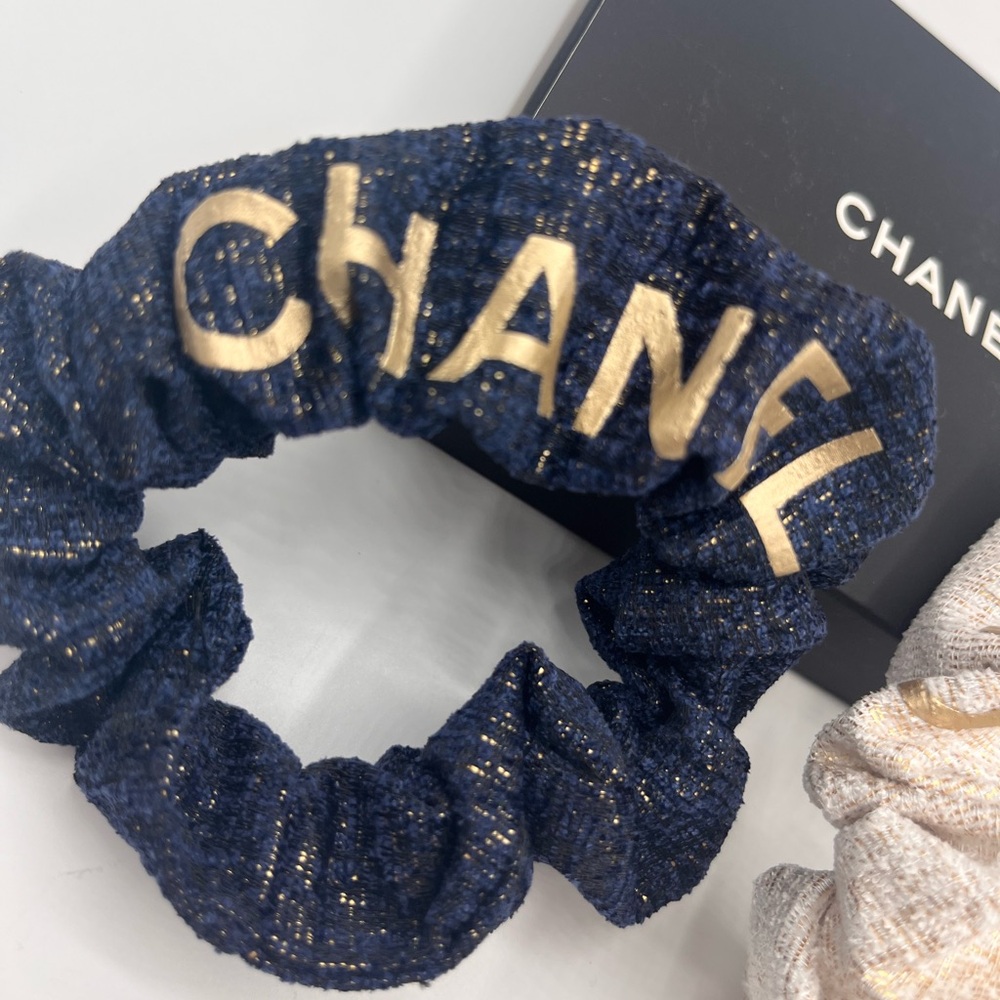Chanel Hair Scrunchies Set of 2 - Picture 2 of 4
